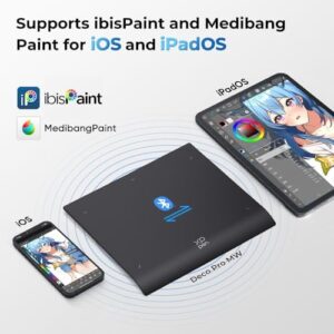 XPPen Deco Pro XLW Graphic Drawing Tablet Bluetooth with Shortcut Remote and Battery-Free Stylus