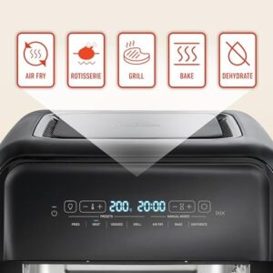 Sunbeam All-In-One 10L Air Fryer Oven, Black, with 9 Accessories and Digital Controls