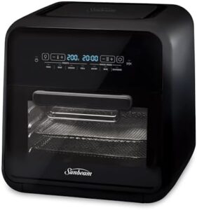 Sunbeam All-In-One 10L Air Fryer Oven, Black, with 9 Accessories and Digital Controls
