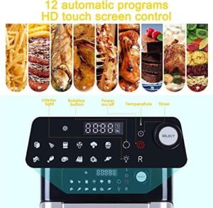 Uten Air Fryer Oven, 10L capacity, LED touch screen, 12 preset menus for easy cooking