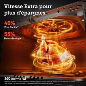 COSORI Smart Air Fryer Oven Dual Blaze 6.4L, featuring dual heating elements, 12 cooking functions, and a sleek design