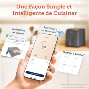 COSORI Smart Air Fryer Oven Dual Blaze 6.4L, featuring dual heating elements, 12 cooking functions, and a sleek design