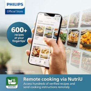Versuni Philips 5000 Series Air Fryer XXL, black, showing the 7.2L capacity and Wi-Fi features