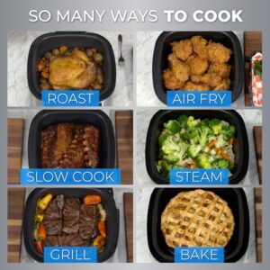 PowerXL Grill Air Fryer 5.7L with 12 cooking functions and non-stick coating
