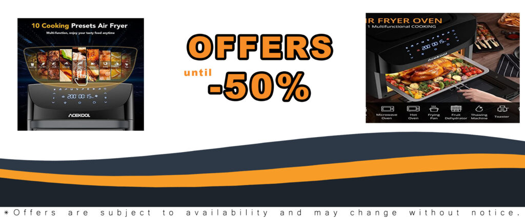 Acekool FT1 18L Air Fryer Oven with digital touchscreen and rotisserie function