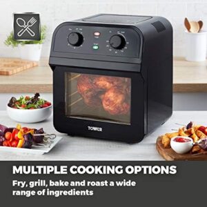 Tower T17065 Manual Air Fryer Oven with 12 Litre Capacity and Rapid Air Circulation
