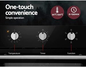 Devanti Wall Oven 70L Electric Built-In Oven Stainless Steel Black