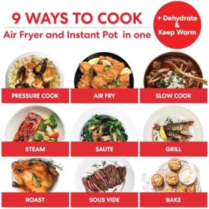 Instant Pot Duo Crisp + Air Fryer 11-in-1 Multicooker with 8L capacity and multiple cooking functions