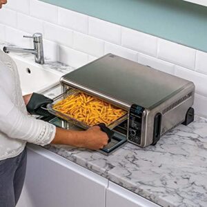 Ninja Foodi Mini Oven [SP101UK] 8-in-1 Flip Mini Oven, Air Fry, Bake, Grill, Silver