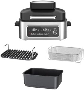 Kitchen Couture Air Grill Air Fryer Silver Black with 7 preset modes and temperature control