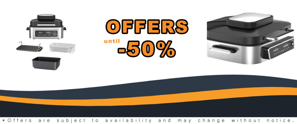 Kitchen Couture Air Grill Air Fryer Silver Black with 7 preset modes and temperature control