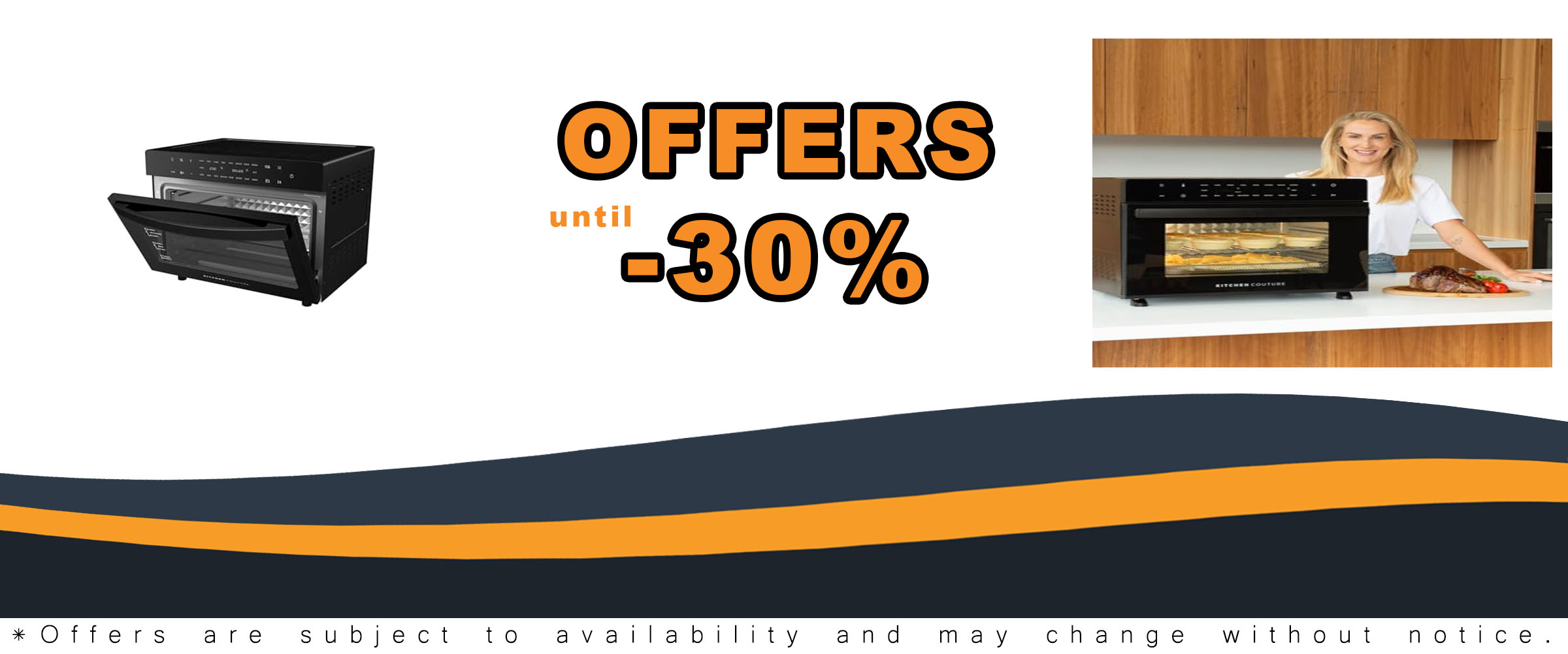 Kitchen Couture Air Fryer with LED Display, 45 Litre Capacity, Black – Perfect for Healthier Cooking