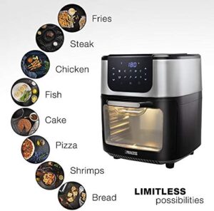 Princess 2-in-1 Air Fryer Oven DeLuxe with rotating basket, spit, and baking trays 