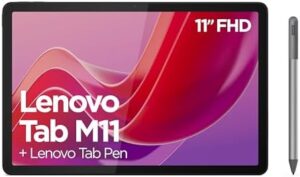 Lenovo Tab M11 Tablet with 11-inch Touchscreen, MediaTek Helio G88 Processor, and Tab Pen