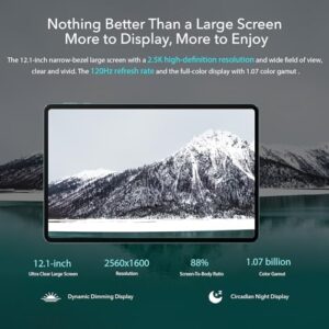 HONOR Pad 9 Tablet featuring a 12.1-inch 2.5K display, 120Hz refresh rate, 8GB RAM, 256GB storage, and 8 speaker audio system