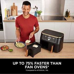 Ninja Foodi MAX Dual Zone Air Fryer in Copper/Black with Dual Drawers and Nonstick Baskets