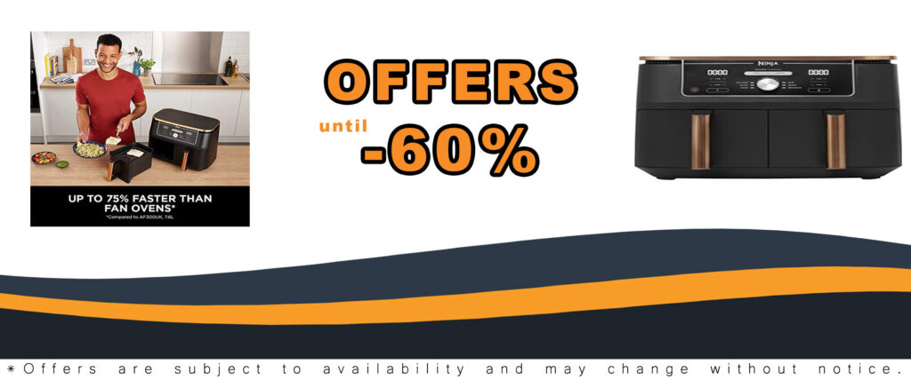 Ninja Foodi MAX Dual Zone Air Fryer in Copper/Black with Dual Drawers and Nonstick Baskets