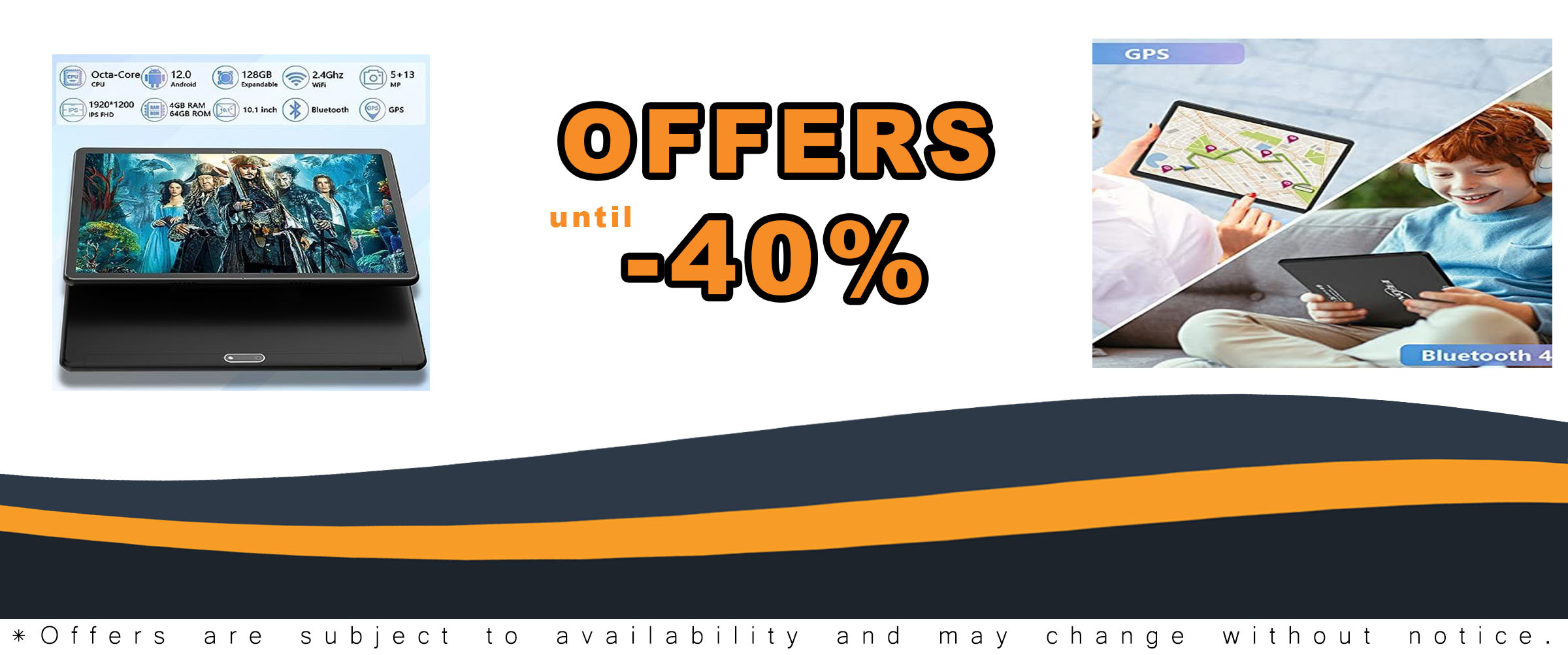 Tablet 10.1 inch Android 12 Tablet with Full HD Display, Octa-Core Processor, and Dual Cameras
