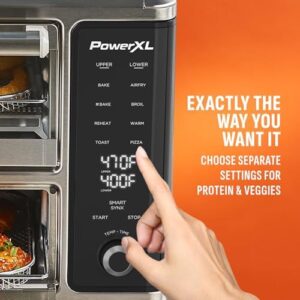 PowerXL SmartSynx Dual Door Oven with 8 Cooking Presets and Dual Door Design