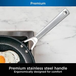 Ninja 12-Piece Cookware Set in Slate Grey, featuring Fry Pan, Sauce Pan, and Stock Pot with Glass Lids