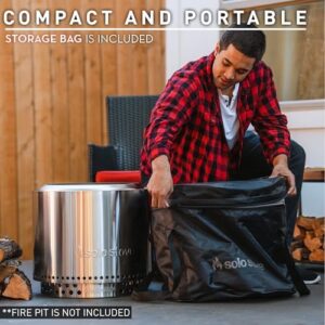 Solo Stove Bonfire Pi Fire Pizza Oven Accessory with Carry Case and Pizza Stone