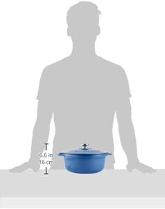 Chasseur Round French Oven 26 cm Sky Blue in a kitchen setting  