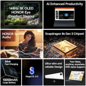 HONOR MagicPad2 Tablet with OLED Display, Snapdragon 8s Gen 3, and 12GB RAM  