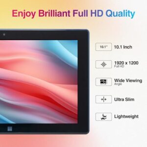 Fusion5 10.1" Windows 11 Tablet with Full HD Display, 8GB RAM, and 5G WiFi