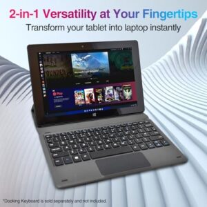 Fusion5 10.1" Windows 11 Tablet with Full HD Display, 8GB RAM, and 5G WiFi