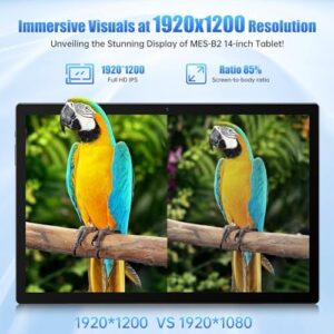 azamp Tablet MES-B2, 14-inch Android tablet with large IPS display, sleek design, and long-lasting battery