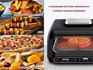 BEPER CUCINOTTO Multifunction Grill and Air Fryer with 8 Programmes - Air Fryer, Barbecue, Oven, Cooking Plate and Dehydrator
