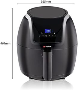 Alpina Hot Air Fryer 5 Litres with Digital Touchscreen for crispy, oil-free cooking
