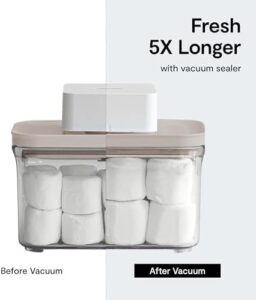 VAKUEN Premium Airtight Food Storage Container Set – Special Edition Mercury Color with Vacuum Sealer  