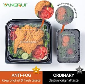 YANGRUI Take Out Containers - BPA Free, Anti-Fog, Leak Proof Meal Prep Containers