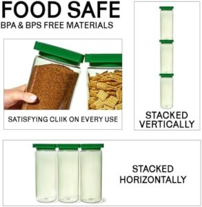 Cliik 3-Pack Magnetic Stackable Kitchen Containers for Kitchen Organization and Storage