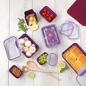 GOURMETmaxx 08202 BPA Free Food Storage Container-Set, 72 Pieces, Airtight, Microwave Safe