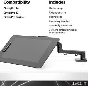 Wacom Flex Arm (ACK62803K) adjustable stand for Wacom tablets with flexible design and sturdy build.