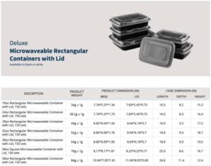 TIYA Takeout Containers 48 oz Bulk 150 Pack with Lids, Rectangular Plastic Food Storage  