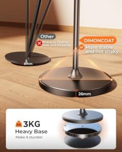 DIMONCOAT Tablet Floor Stand with Ultra Stable Base for iPad, Kindle, and More
