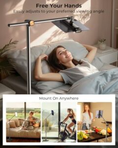 DIMONCOAT Tablet Floor Stand with Ultra Stable Base for iPad, Kindle, and More