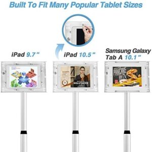 AVLT Tablet Stand for iPad - Adjustable, Tamper-Proof Design, Compatible with iPad and Samsung Galaxy Tab