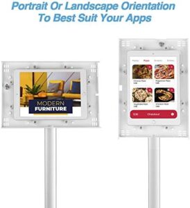 AVLT Tablet Stand for iPad - Adjustable, Tamper-Proof Design, Compatible with iPad and Samsung Galaxy Tab