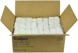 Sculpey Original Art Clay, 24-Pound, White package with an easy-to-use texture for sculpting