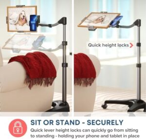 LEVO G2 Essential Tablet Floor Stand for iPads, Tablets, and E-Readers in Black Color