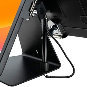 CTA Digital Security Dual-Tablet Kiosk Stand for iPad Air 3, iPad Pro 10.5, and iPad Gen 7 (2019) in black, showcasing dual-display feature  
