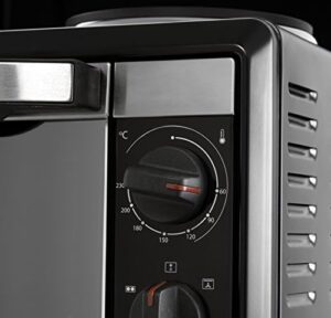Compact 30L Electric Mini Oven with 2 Hotplates on a kitchen counter, showcasing its versatility for grilling, roasting, and baking.