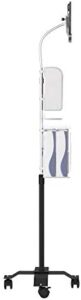 Compact Security Stand with Gooseneck Floor Mount, Sanitizing Station, and Soap Dispenser