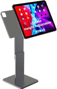 MagFlott Pro 11"/10.9" Space Gray, Adjustable Magnetic Stand for iPad Pro and iPhone, with UCable USB C Cable