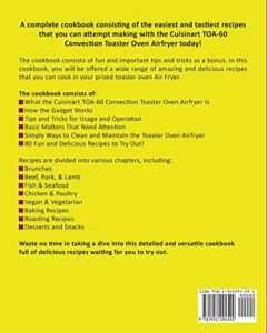 Cuisinart Toaster Oven Air Fryer Cookbook 1000 cover with easy, tasty recipes
