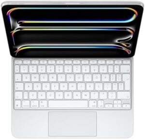 iPad Magic Keyboard Case for iPad Pro 11-inch (M4) - White, built-in trackpad and function row